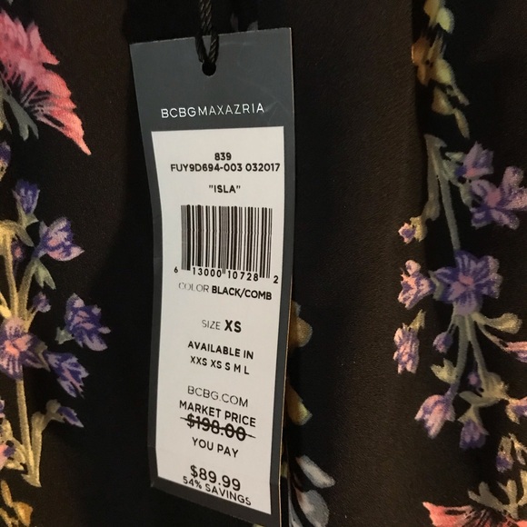 BCBGMAXAzria Floral Romper, NWT, Size XS - Picture 6 of 16